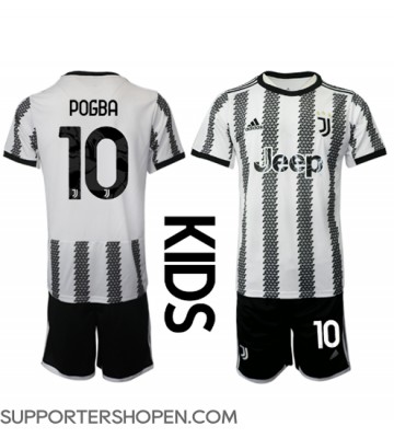 Juventus Paul Pogba #10 Hemmatröja Barn 2022-23 Kortärmad (+ korta byxor)